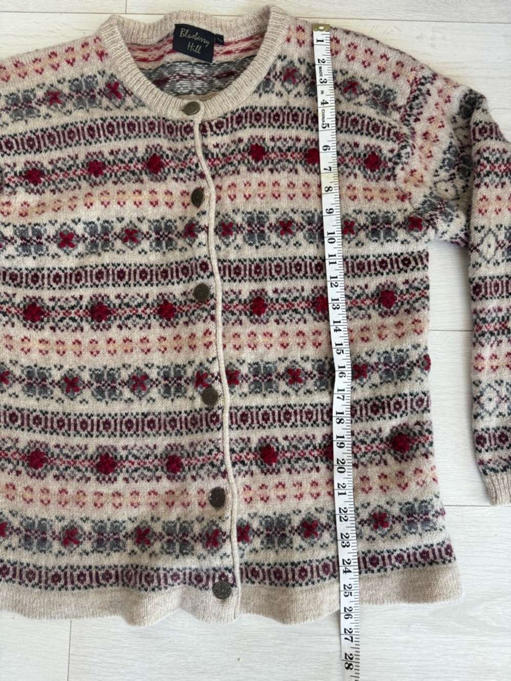 Vintage Blueberry Hill Shetland Wool Cardigan - Picture 8 of 8